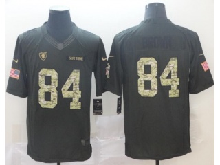 Oakland Raiders #84 Antonio Brown Salute To Service Limited Jersey Anthracite