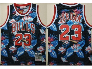 Chicago Bulls #23 Michael Jordan Floral Fashion 1996-97 Throwback Jersey
