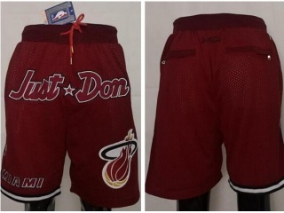 Miami Heat Throwback Basketball Shorts Red