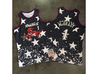 Toronto Raptors 1 Tracy Mcgrady Independence Day Hardwood Classic Jersey Navy Blue