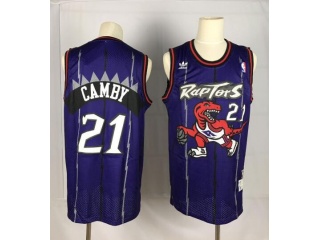 Toronto Raptors #21 Marcus Camby Throwback Jersey Purple