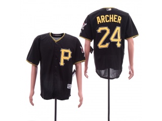 Pittsburgh Pirates 24 Chris Archer Cool Base Jersey Black