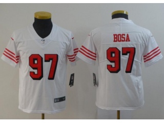 Youth San Francisco 49ers #97 Nick Bosa Color Rush Vapor Untouchable Limited Jersey White