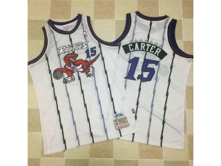 Toronto Raptors 15 Vince Carter 1988-99 Hardwood Classic Throwback Basketball Jersey White