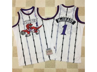 Toronto Raptors 1 Tracy McGrady 1998-99 Hardwood Classic Throwback Basketball Jersey White