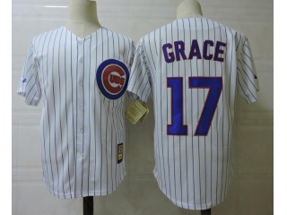 Chicago Cubs #17 Mark Grace Cool Base Jersey White