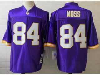 Minnesota Vikings #84 Randy Moss Throwback Football Jerseys Purple