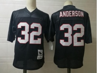 Atlanta Falcons #32 Jamal Anderson Throwback Football Jersey Black