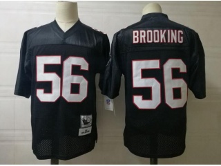 Atlanta Falcons 56 Keith Brooking Throwback Football Jersey Black