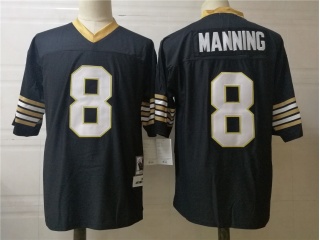 New Orleans Saints 8 Archie Manning Throwback Football Jersey Black