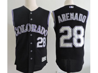 Colorado Rockies 28 Nolan Arenado Vest Baseball Jersey Black