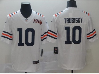 Chicago Bears #10 Mitch Trubisky Throwback Men's Vapor Untouchable Limited Jersey White