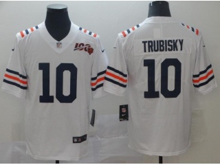 Chicago Bears #10 Mitch Trubisky Throwback Men's Vapor Untouchable Limited Jersey White