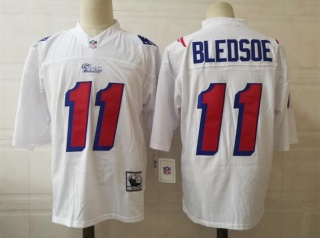 New England Patriots 11 Drew Bledsoe Throwback Football Jersey White