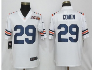 Chicago Bears 29 Tarik Cohen Throwback 100th Vapor Limited Jersey White