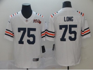 Chicago Bears 75 Kyle Long Throwback 100th Vapor Limited Jersey White