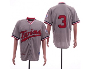 Minnesota Twins #3 Harmon Killebrew Throwback Jersey Grey