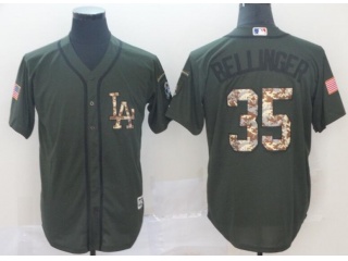Los Angeles Dodgers #35 Cody Bellinger Salute To Service Jersey Green