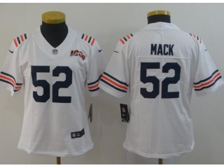 Woman Chicago Bears #52 Khalil Mack Throwback Vapor Untouchable Limited Jersey White