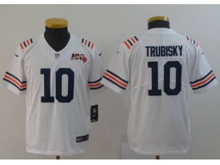 Youth Chicago Bears #10 Mitch Trubisky Throwback Vapor Untouchable Limited Jersey White