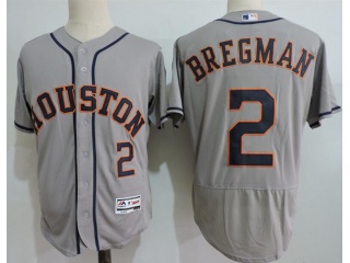 Houston Astros 2 Alex Bregman With Number Flexbase Jersey Gray