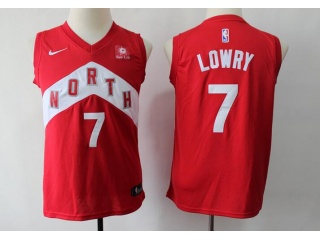Youth Toronto Raptors #7 Kyle Lowry Earned Jersey Red