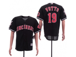 Cincinnati Reds #19 Joey Votto Cool Base Jersey Black