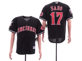 Cincinnati Reds #17 Chris Sabo Cool Base Jersey Black