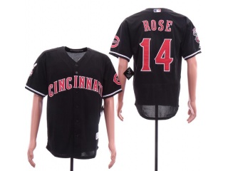 Cincinnati Reds #14 Pete Rose Cool Base Jersey Black