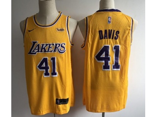 Nike Los Angeles Lakers #41 Anthony Davis Jersey Yellow