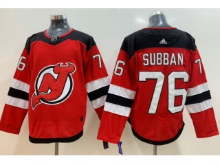 Adidas New Jersey Devils #76 P.K. Subban Hockey Red