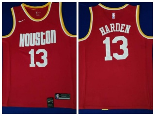 Nike Houston Rockets 13 James Harden Basketball Jersey Red 2019