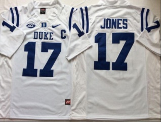 Duke Blue Devils #17 Daniel Jones College Football Jersey White