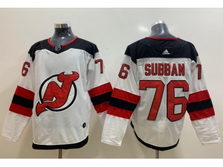 Adidas New Jersey Devils #76 P.K. Subban Hockey White