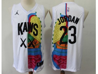 Jordan X Kaws #23 Michael Basketball Jersey White