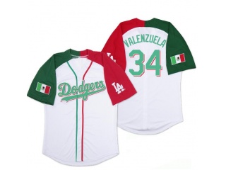 Los Angeles Dodgers #34 Fernando Valenzuela Jersey White