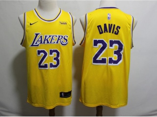 Nike Los Angeles Lakers 23 Anthony Davis Swingman Basketball Jersey Gold