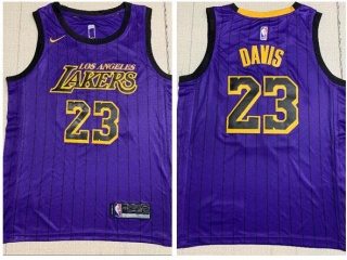 Nike Los Angeles Lakers #23 Anthony Davis City Jersey Purple