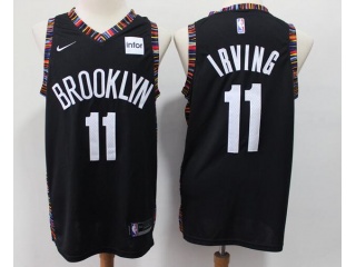 Brooklyn Nets #11 Kyrie Irving Basketball Jersey Black City