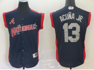 2019 All Star Atlanta Braves #13 Ronald Acuna Jr. Jersey Blue