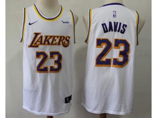 Nike Los Angeles Lakers #23 Anthony Davis Swingman Basketball Jersey White