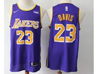 Nike Los Angeles Lakers #23 Anthony Davis Swingman Basketball Jersey Purple