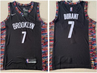 Nike Brooklyn Nets #7 Kevin Durant Basketball Jersey Black City