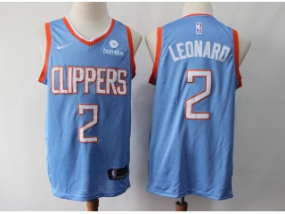 Nike Los Angeles Clippers 2 Kawhi Leonard Basketball Jersey Light Blue
