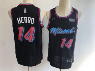 Nike Miami Heat 14 Tyler Herro Basketball Jersey Black City