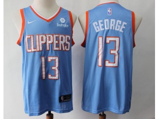 Nike Los Angeles Clippers #13 Paul George Swingman Jersey Light Blue