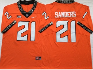 Oklahoma State Cowboys #21 Barry Sanders Jersey Orange