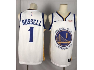 Nike Golden State Warriors #1 D'Angelo Russell Jersey White