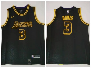 Nike Los Angeles Lakers 3 Anthony Davis Basketball Jersey Black City