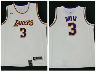 Nike Los Angeles Lakers #3 Anthony Davis Basketball Jersey White